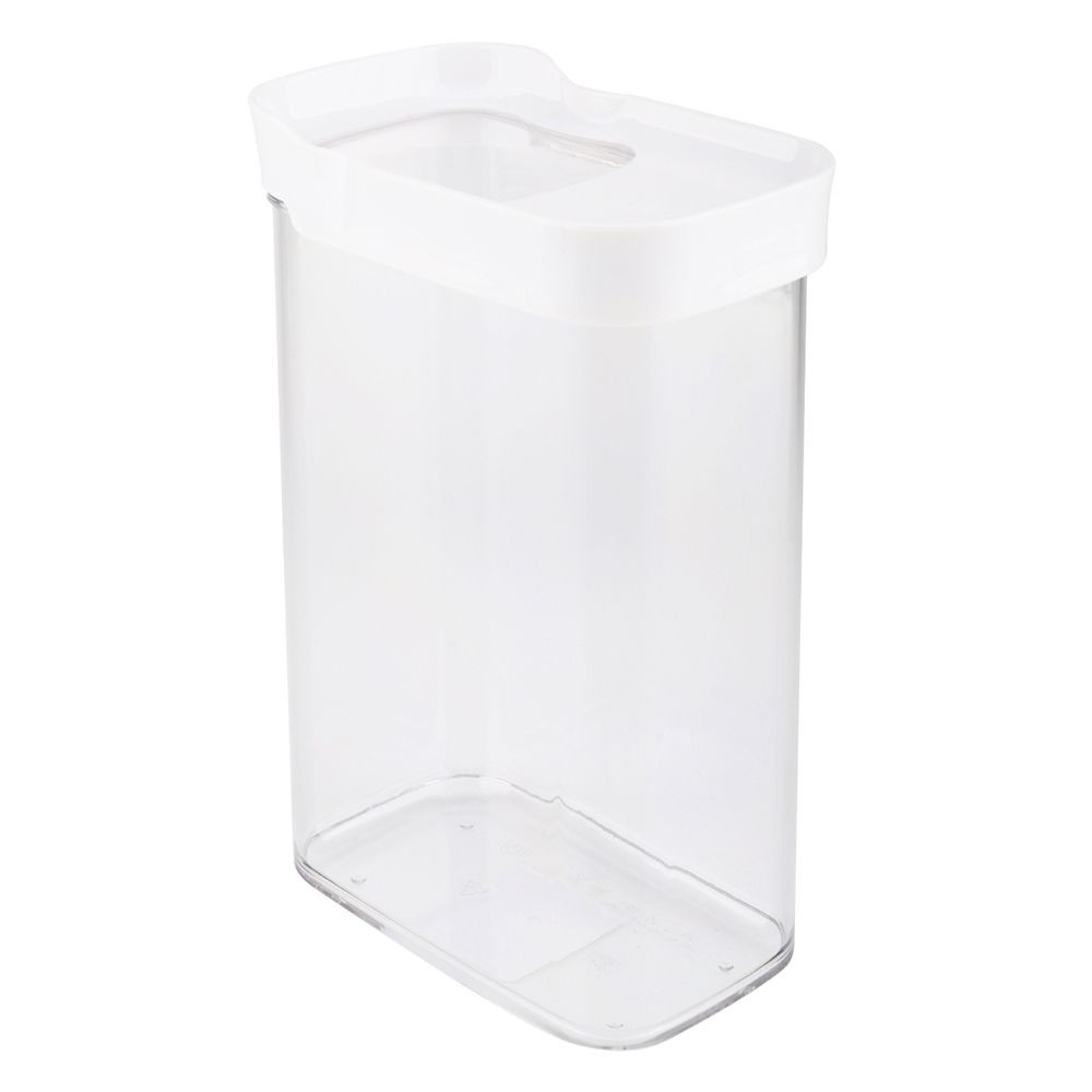 กล่องอาหารเหลี่ยมฝาสไลด์ LOC-TITE 2.2 ลิตร สีขาว FOOD CONTAINER SLIDE LOC-TITE 2.2L WHITE