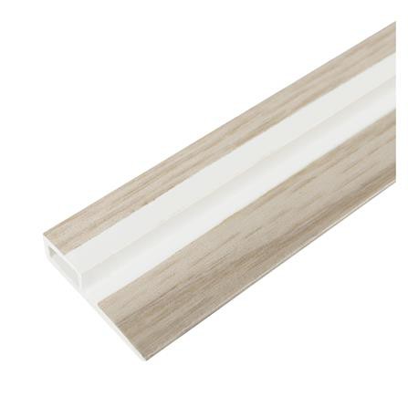 ตัวจบเก็บขอบ PVC CROBERN 24x2400x5 มม. สีWHITE-GRAY สวยงาม ทนทาน