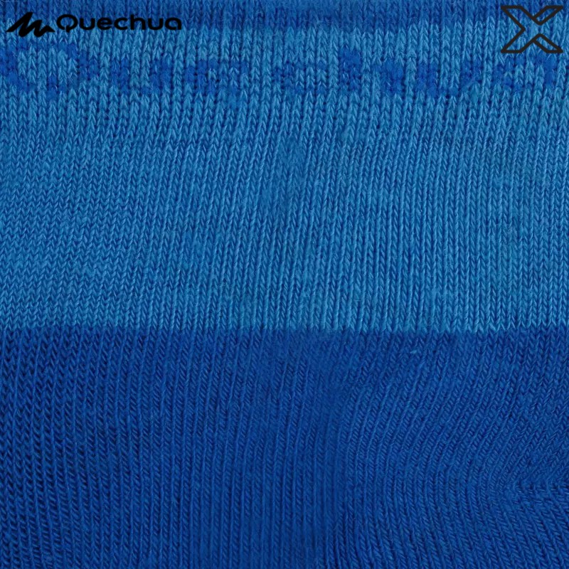 QUECHUA ถุงเท้าหุ้มข้อเด็กสำหรับใส่เดินป่ารุ่น MH100 2 คู่ (สีฟ้า/เทา)