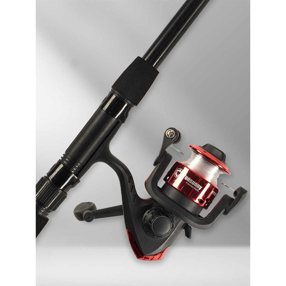 !!สินค้าขายดี!! เซ็ตเบ็ดตกปลาพร้อมตะขอเกี่ยว 500 ชิ้น Telescopic Fishing Rod and 500pcs Hook Set