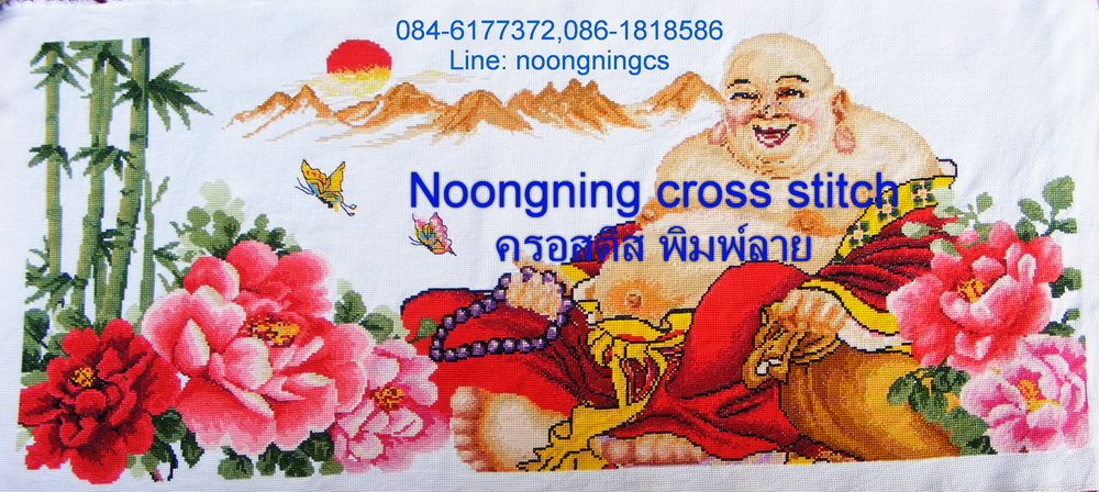 นกกระเรียนอายุยืน ชุดปักครอสติส พิมพ์ลาย ครอสติสจีน งานฝีมือทำที่บ้าน DIY