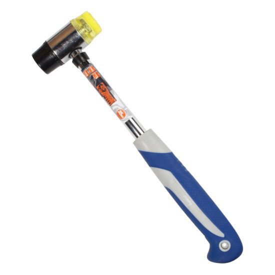 GIANT KINGKONG PRO ค้อนยาง 2 ด้าน ด้ามไฟ รุ่น KKP25522 ขนาด เบอร์ 14 นิ้ว สีน้ำเงิน - เทา