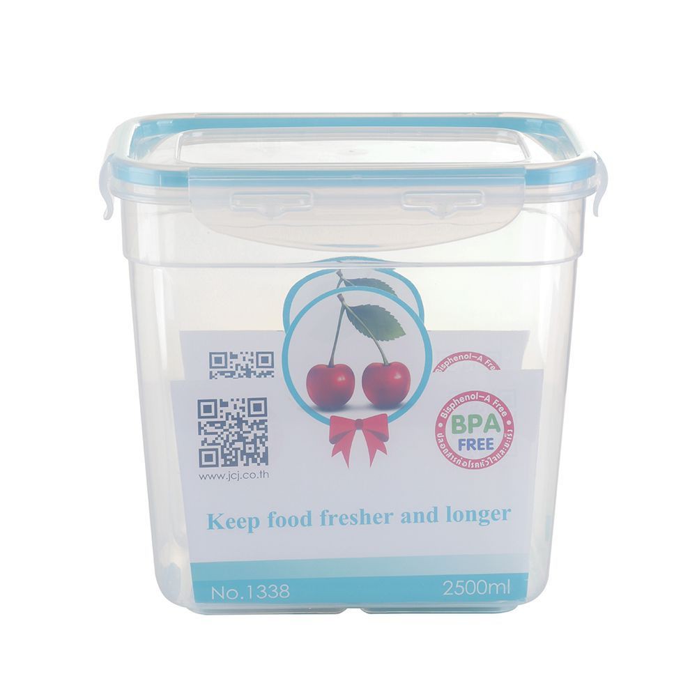 กล่องอาหารเหลี่ยม SAFE&LOCK NEW1338 2.5 ลิตร FOOD CONTAINER PP SQUARE 2.5L SAFE&LOCK