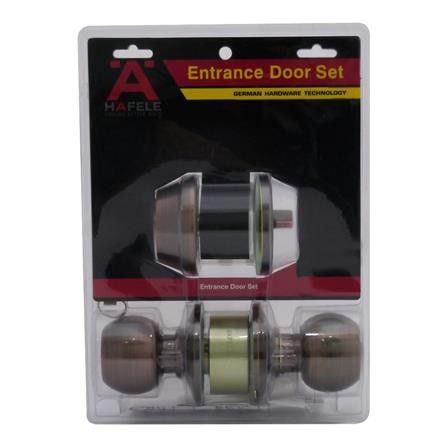 ลูกบิด+DEAD BOLT HAFELE 489.93.309 หัวกลม AC น้ำหนักเบา ติดตั้งง่าย