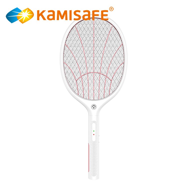 ไม้ตียุง เซฟตี้ ไม้ช๊อตยุง ไม้ช็อตยุง ยี่ห้อ KAMISAFE รุ่น KM-3828 ชาร์จไฟได้ ใช้ไฟบ้าน 9 นิ้ว (คละสี)