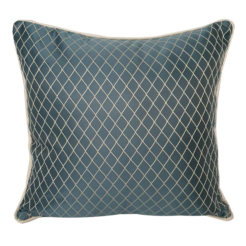 หมอนอิง HOME LIVING STYLE BURSA 18X18 นิ้ว สีฟ้า หมอนหนุนและหมอนข้าง