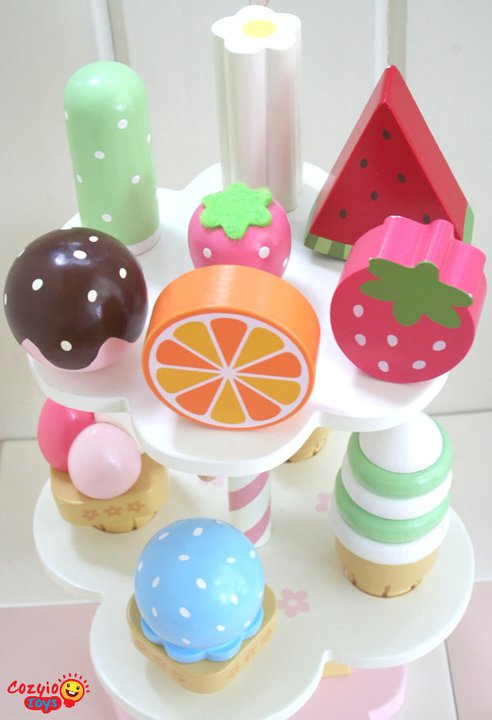 ของเล่นเสริมพัฒนาการ ของเล่นไม้ Mother Garden ชุดไอศครีมพร้อมขาตั้ง