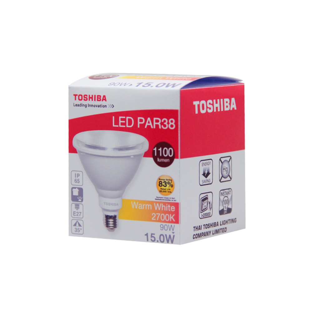 หลอดลิเนีย LED TOSHIBA ขั้ว E27 แสงวอร์มไลท์ หลอดไฟภายในบ้านเอนกประสงค์