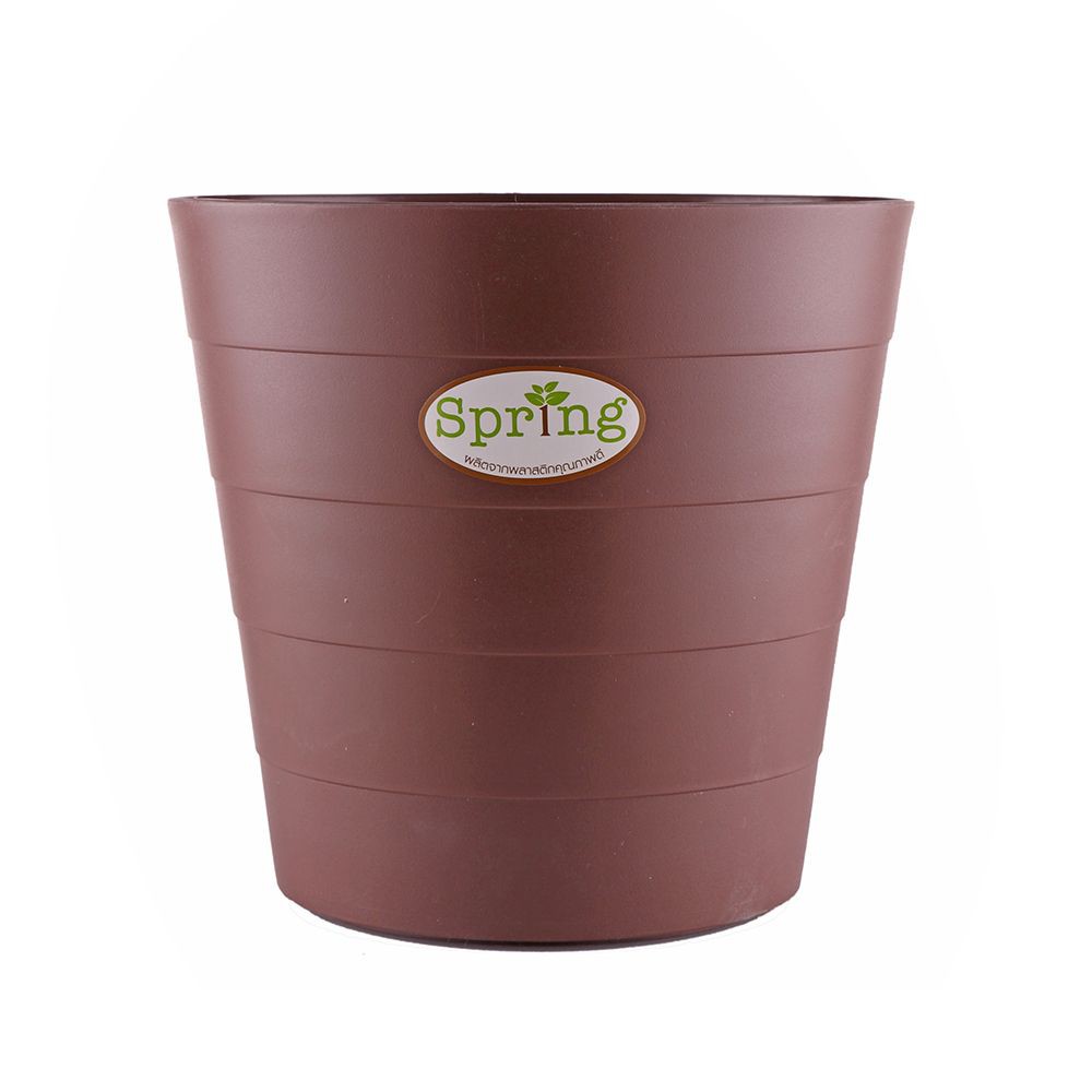 กระถางพลาสติก SPRING SP-02 สีน้ำตาล SPRING SP-02 26X26X25CM M PLASTIC POT