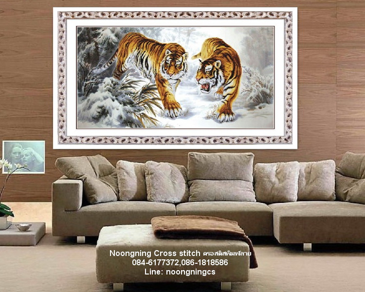 เงินทองไหลมา ชุดปักครอสติช พิมพ์ลาย ครอสติสจีน งานฝีมือ DIY