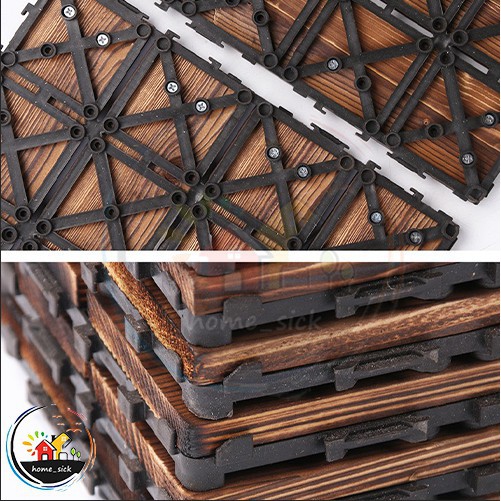 🤞Home_sick 🌱NEW🌱แผ่นไม้ตกแต่งสวน แผ่นปูพื้น YF-1445