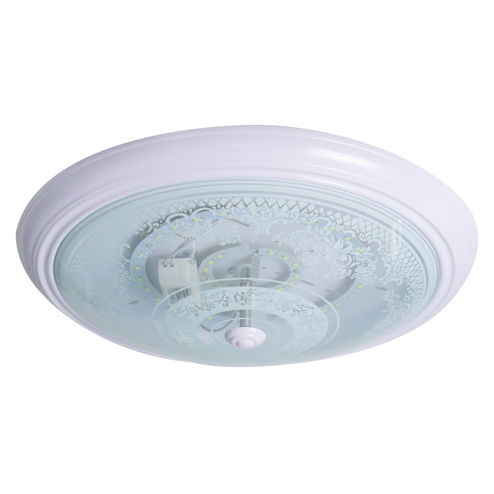 ไฟเพดาน LED 18 วัตต์ DAYLIGHT#01 ELEKTRA เหล็ก/แก้ว MODERN สีขาว 16 นิ้ว โคมไฟภายใน โคมไฟเพดาน