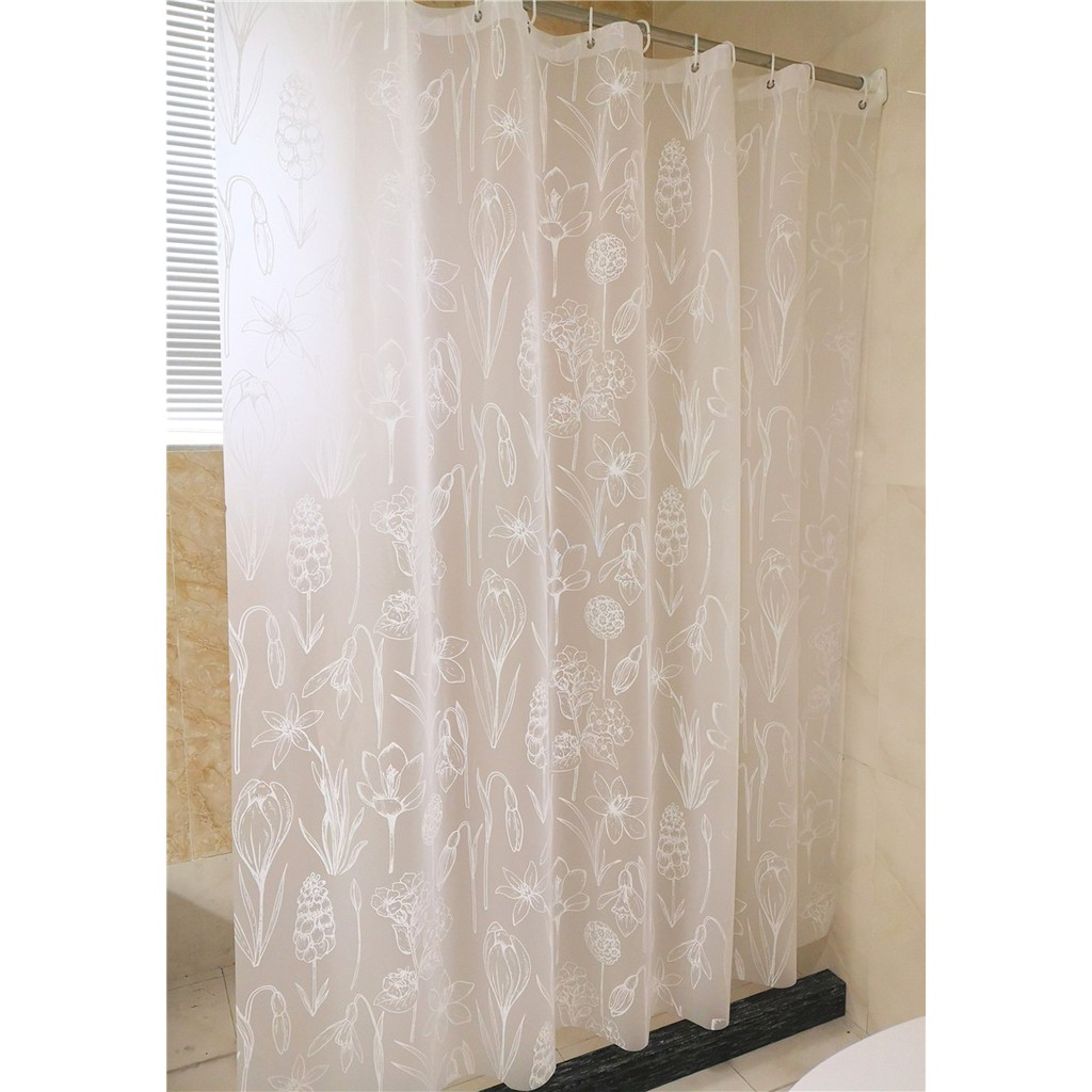 ม่านห้องน้ำ ผ้าม่านห้องน้ำ ม่านอาบน้ำ ม่านพลาสติก ม่านกันน้ำ ผ้าม่านในห้องน้ำ ม่านกั้นอาบน้ำ ขนาด 180X180cm มีห่วงตะขอ