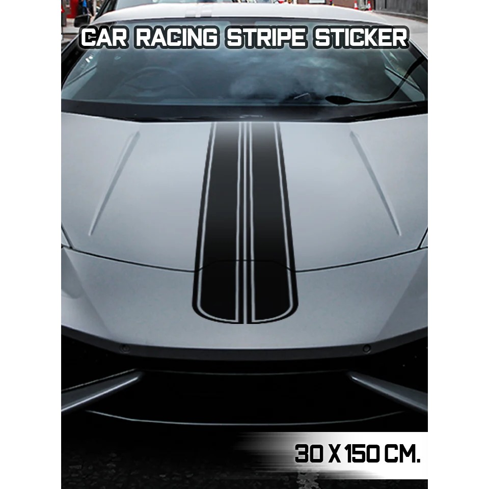 !!สินค้าขายดี!! สติ๊กเกอร์แต่งรถยนต์ Car Racing Stripe Sticker