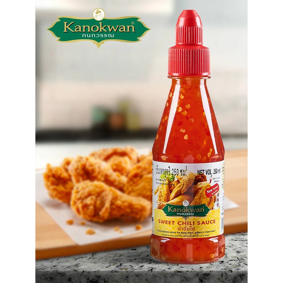 !!สินค้าขายดี!! กนกวรรณ น้ำจิ้มไก่สูตร 2 250 มล. KANOKWAN Sweet Chili Sauce 250 ml.
