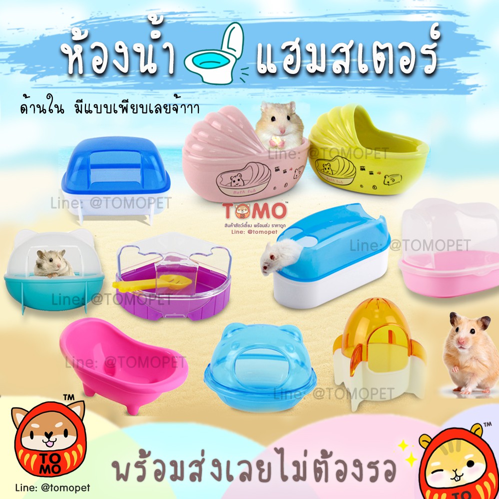 ร้านโทโมะ 💕 ห้องน้ำแฮมสเตอร์ แบบเยอะ ห้องน้ำหนู น่ารัก ใส่ทรายอาบน้ำ แฮมเตอร์ เจอร์บิล