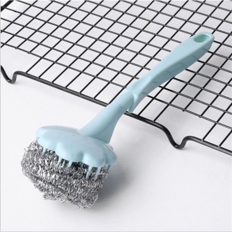 ฝอยขัดหม้อ ด้ามจับยาว สำหรับทําความสะอาดหม้อ