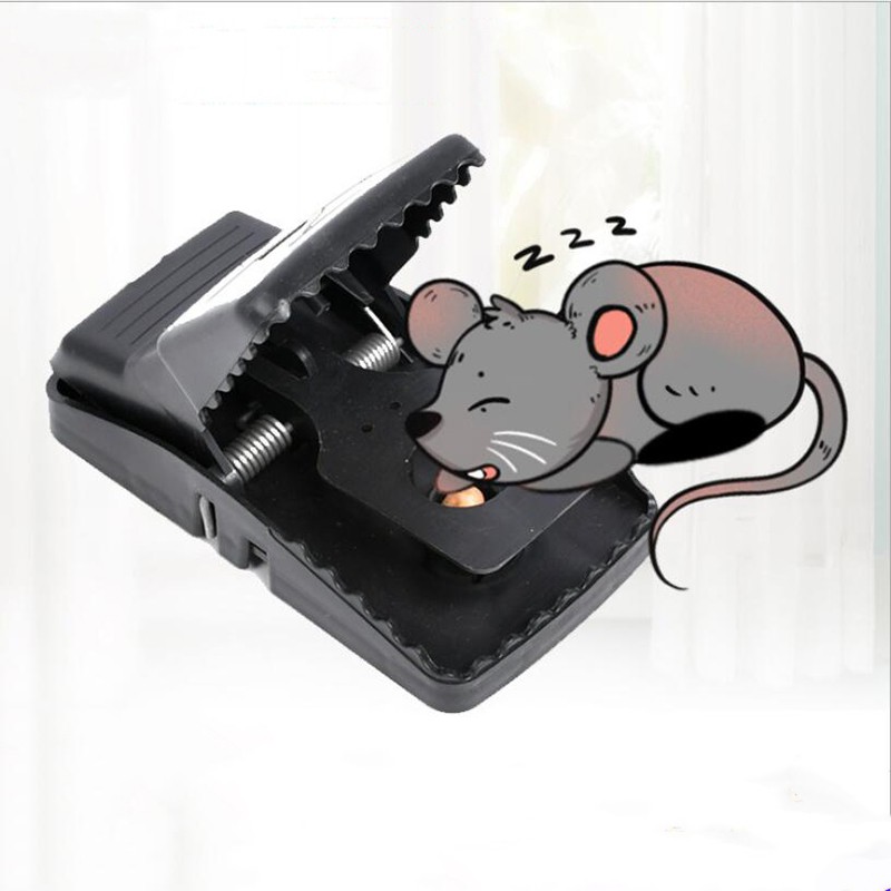 อุปกรณ์ดักหนู ที่ดักหนู กับดักหนู แบบสปริง ไม่ต้องใช้สารเคมี ไม่ต้องสัมผัสโดนตัวหนู สีดำ-591