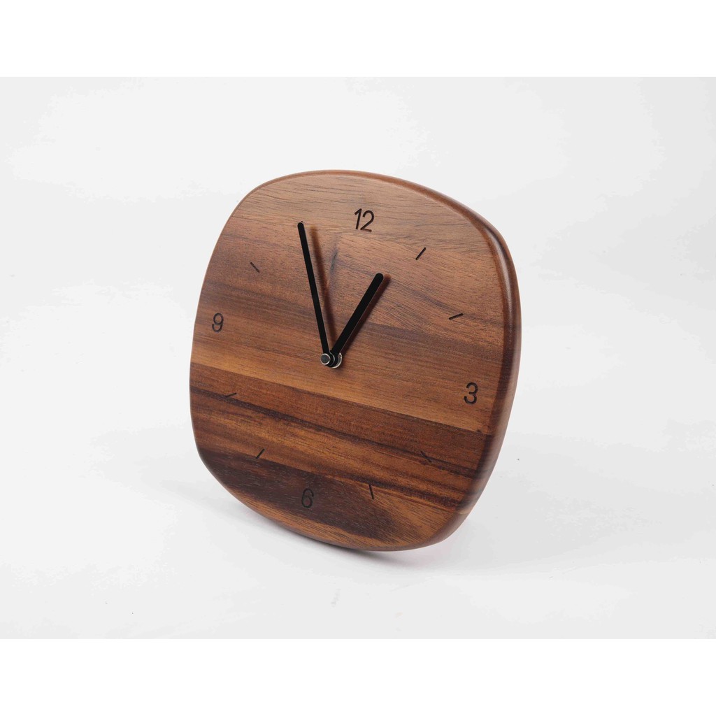Mori No Naka นาฬิกาแขวนผนัง นาฬิกาไม้ เดินเงียบ SQUARE WALL CLOCK สำหรับแขวนผนังหรือตั้งโต๊ะ