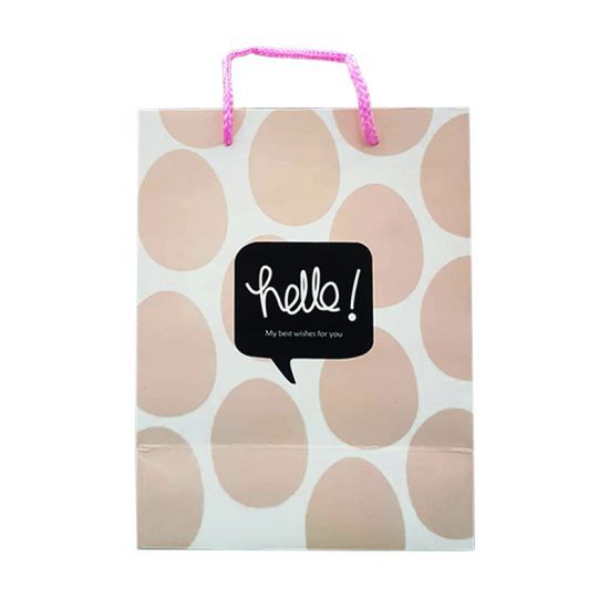 KASSA HOME ถุงกระดาษ Hello รุ่น C3746102 สีส้ม ใช้สำหรับใส่ของขวัญหรือมอบให้กับคนพิเศษ