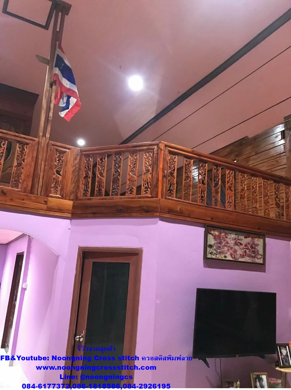 กระต่ายคู่มงคล ครอสติสคริสตัล Diamond painting โมเสก ภาพติดเพชร งานฝีมือทำที่บ้าน DIY