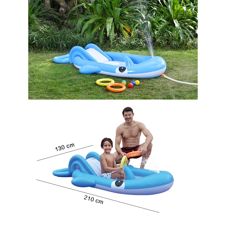 !!สินค้าขายดี!! แพยางเป่าลมรูปปลาวาฬสำหรับเด็ก Whale Play Pool