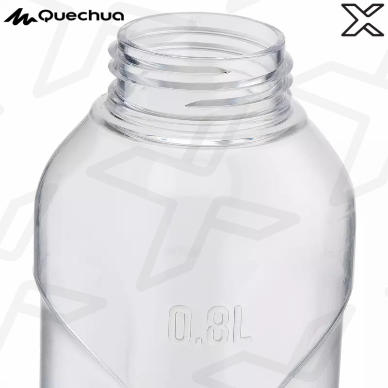QUECHUA ขวดน้ำพลาสติก (Tritan) สำหรับการเดินป่าแบบฝาเกลียวรุ่น 100 ขนาด 0.8 ลิตร