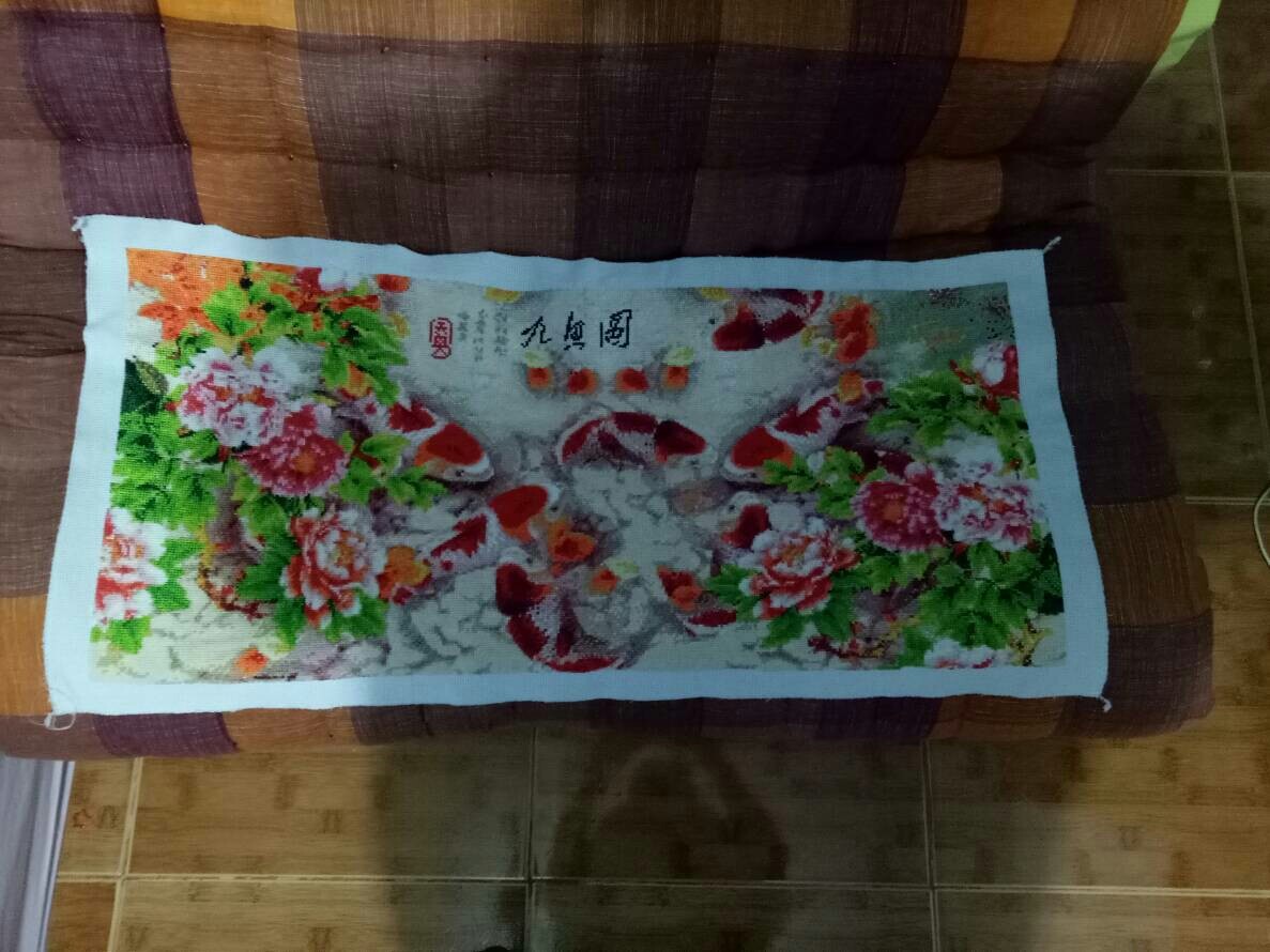 นั่งรถม้า เมืองหิมะ ชุดปักครอสติส พิมพ์ลาย ครอสติสจีน งานฝีมือทำที่บ้าน DIY