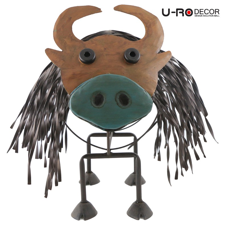 U-RO DECOR เครืองประดับตกแต่งสวน รุ่น COW (วัวน้อย) - สีน้ำตาล