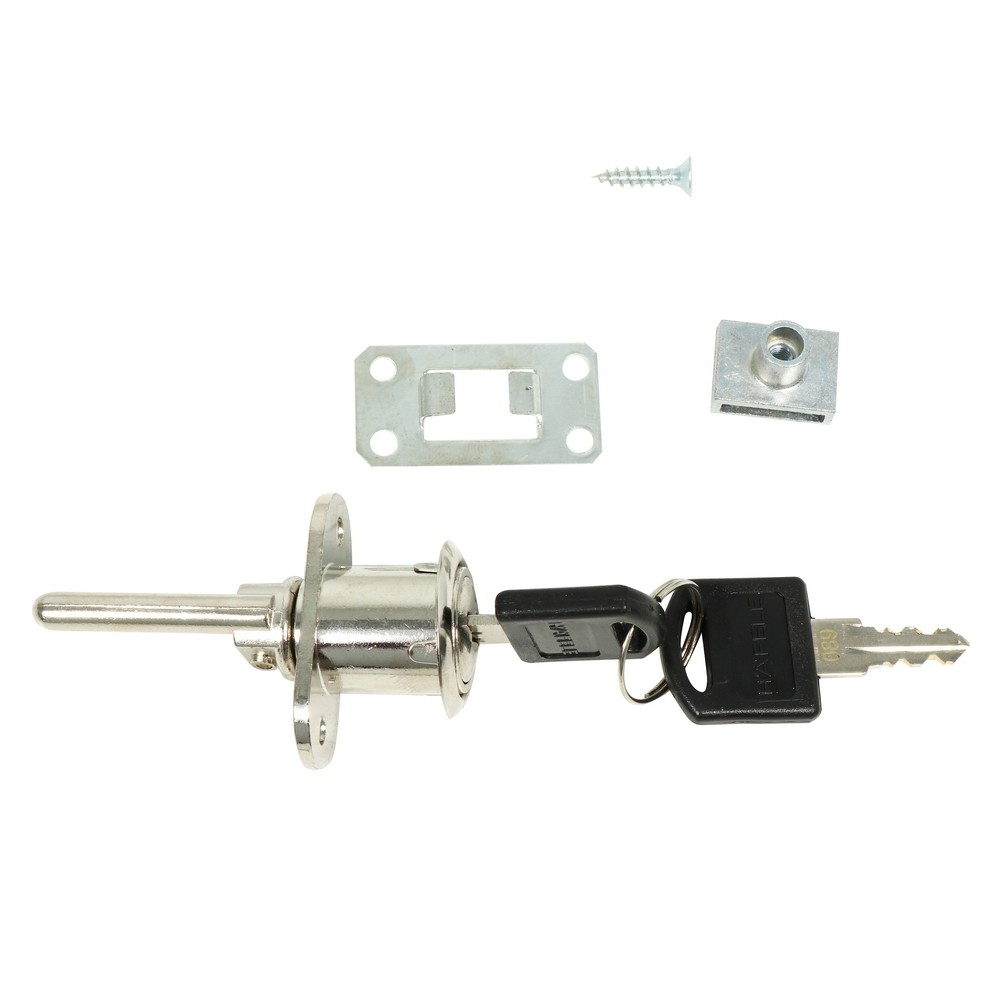 อะไหล่ เฟอร์นิเจอร์ กุญแจล็อค HAFELE สีเงิน FRONT DRAWER LOCK HAFELE SILVER