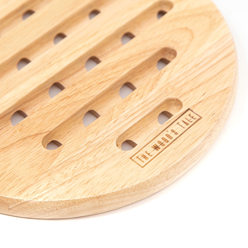 The Wood's Tale แผ่นรองจาน ที่รองของร้อน HOT PLATE HOLDER ที่รองจาน จากไม้แท้ธรรมชาติ