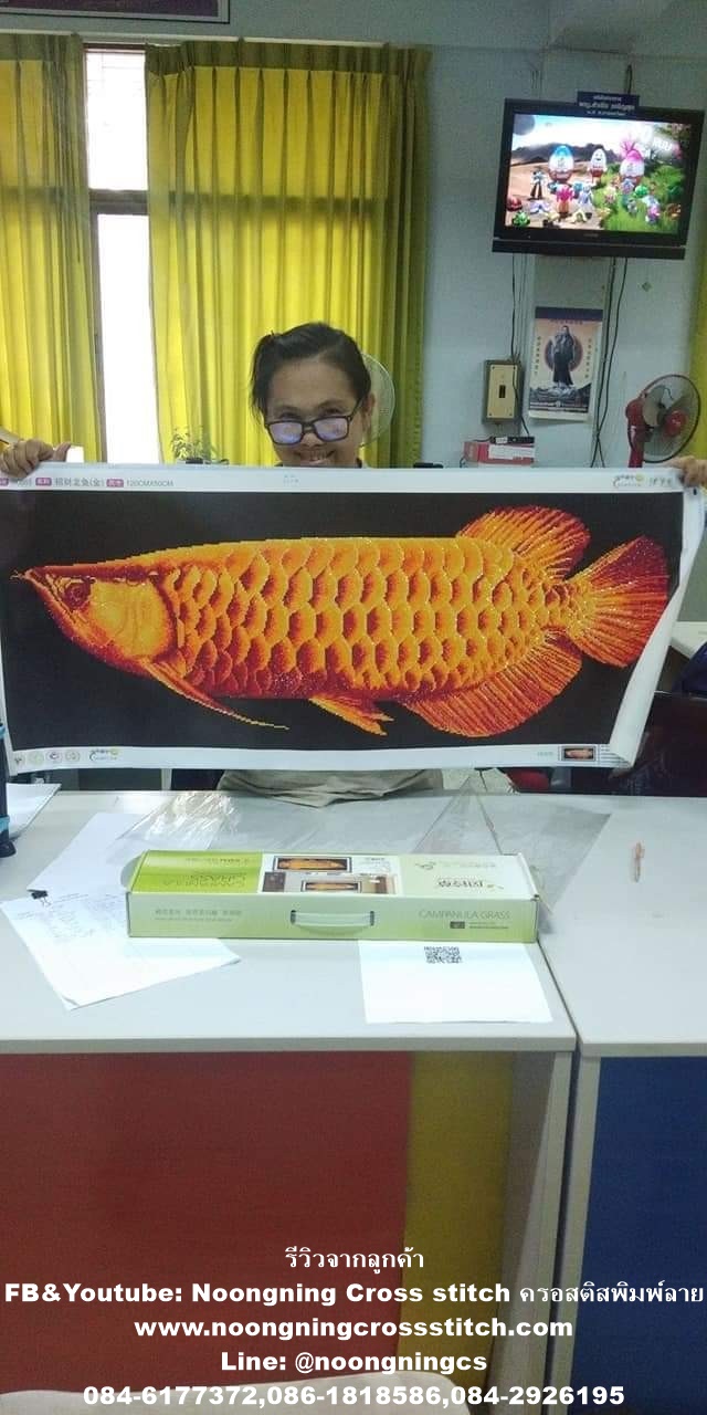 ไก่มงคล ครอสติสคริสตัล Diamond painting โมเสก ภาพติดเพชร งานฝีมือทำที่บ้าน DIY