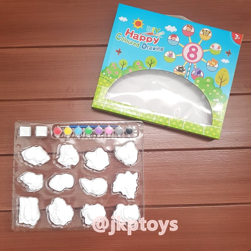 🏠 ระบายสีปูนปั้นลายผัก ผลไม้ 12 ชิ้น🖍