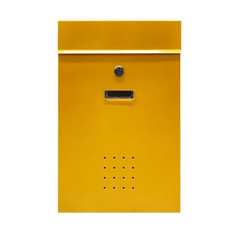 GIANT KINGKONG กล่องจดหมาย ตู้จดหมาย ขนาด 26 x 9 x 39 ซม. เหลือง พร้อมกุญแจและน๊อตยึด