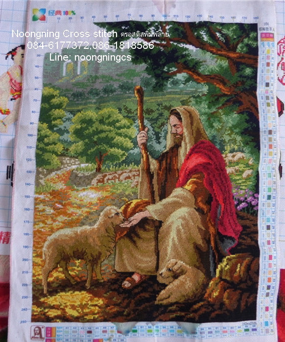 ตัวอักษรจีน ชุดปักครอสติช พิมพ์ลาย ครอสติสจีน งานฝีมือ DIY