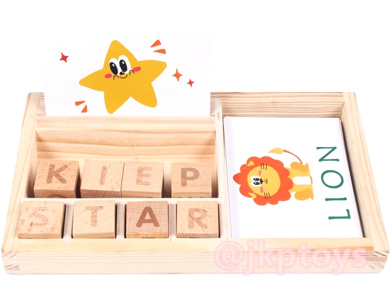บัตรภาพสอนคำศัพท์ + ลูกเต๋าไม้ A-Z