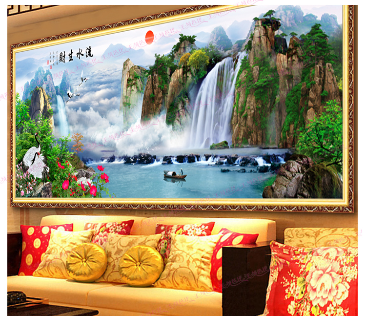 น้ำตก ครอสติสคริสตัล Diamond painting โมเสก ภาพติดเพชร งานฝีมือทำที่บ้าน DIY