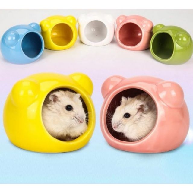 บ้านหนูแฮมสเตอร์ NEWAGE ถ้ำเซรามิคสำหรับแฮมเตอร์ ห้องน้ำหนูแฮมเตอร์