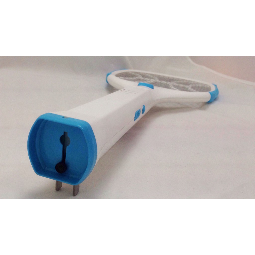 ไม้ตียุง ชาร์จไฟบ้าน พร้อมไฟฉาย LED 1 ดวง YG-5620 สีฟ้า