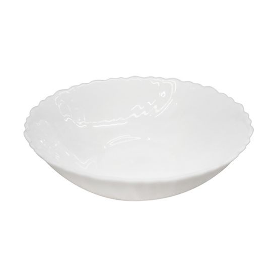 KASSA HOME ชามสลัดขอบหยัก รุ่น NHW65T ขนาด 6 นิ้ว สีขาว เหมาะสำหรับใช้งานทั้งในบ้านและร้านอาหาร