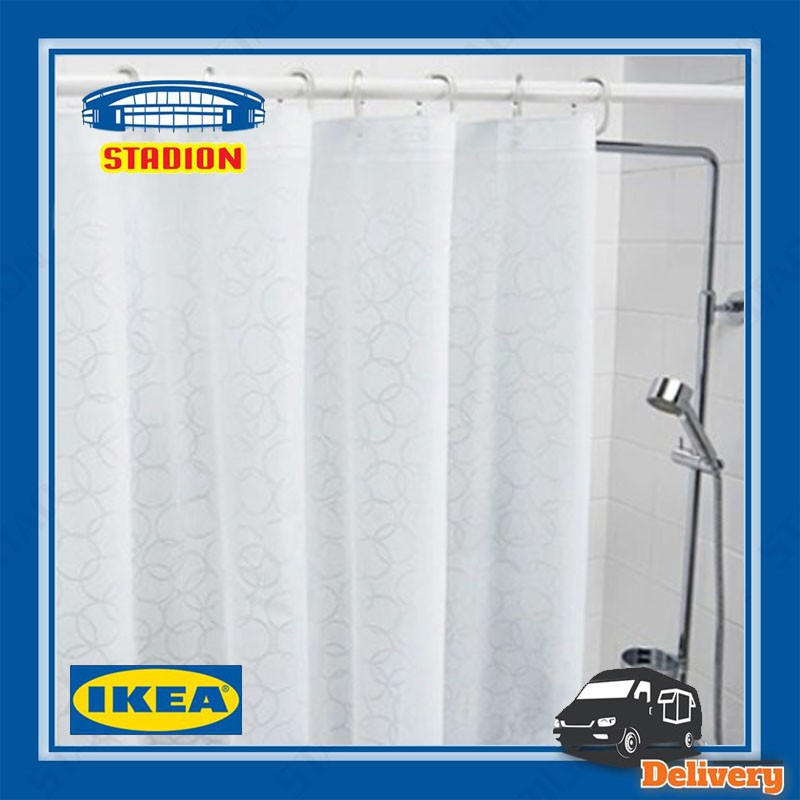 ผ้าม่าน ห้องน้ำ ม่านกันน้ำ BJÄRSEN เบยร์เชน IKEA