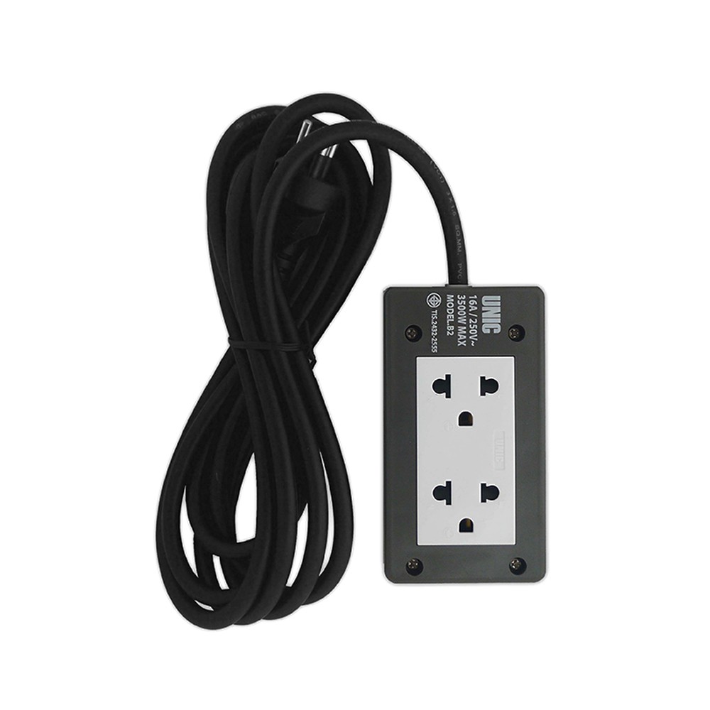 ปลั๊กพ่วง 2 ช่อง UNIC B2-1 UNIC 3 ม. POWER STRIP 2 OUTLETS 3M B1-2 UNIC