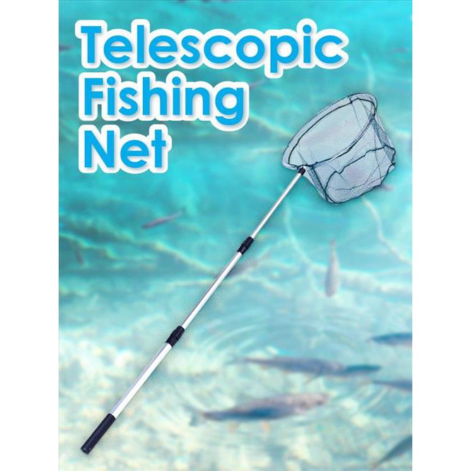 !!สินค้าขายดี!! สวิงอลูมิเนียมแบบพับได้ สวิงตักปลา สวิงพกพา Telescopic Fishing Net