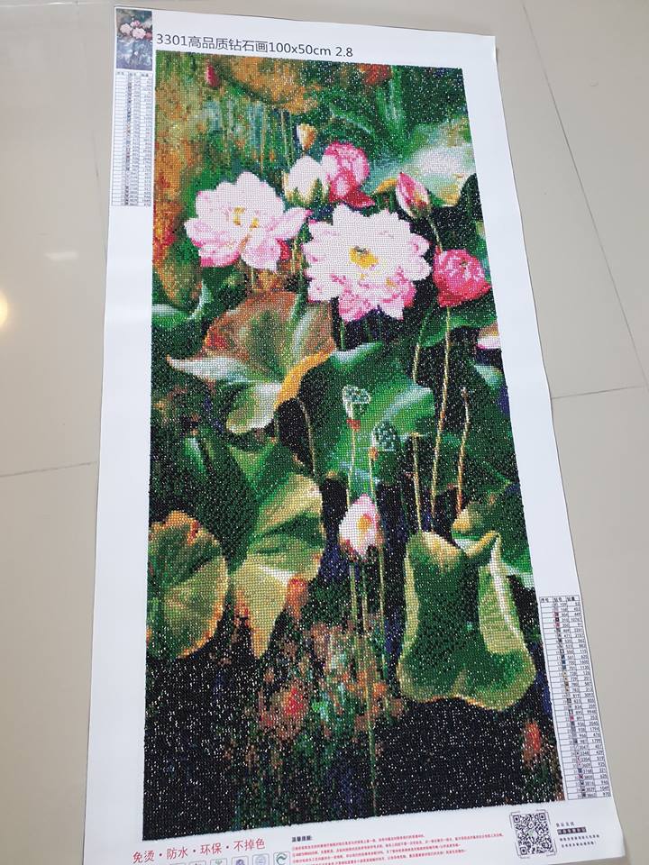 ดอกกุหลาบ ครอสติสคริสตัล Diamond painting โมเสก ภาพติดเพชร งานฝีมือทำที่บ้าน DIY