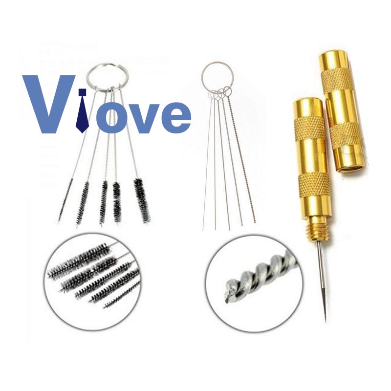 11 - In - 1 Airbrush อุปกรณ์ทําความสะอาดและแปรงสแตนเลส