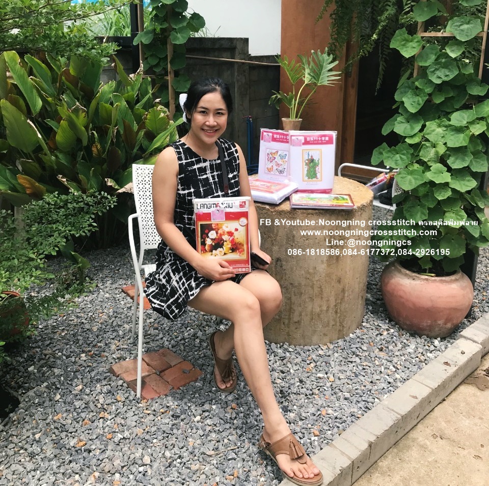 เจ้าหญิงกับกวางขาว ชุดปักครอสติส พิมพ์ลาย ครอสติสจีน งานฝีมือทำที่บ้าน DIY