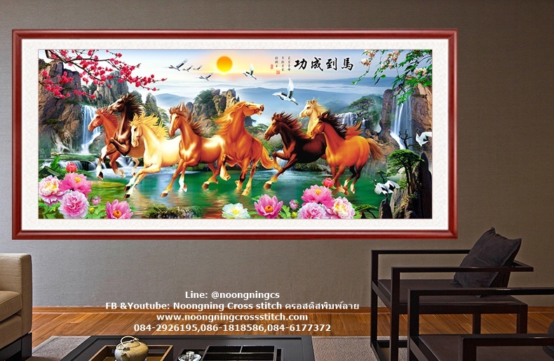 วิวบ้านสะพาน ครอสติสคริสตัล Diamond painting โมเสก ภาพติดเพชร งานฝีมือทำที่บ้าน DIY