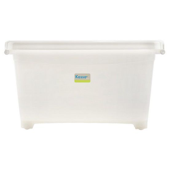 KASSA HOME กล่องล้อเลื่อนอเนกประสงค์พร้อมฝาปิด รุ่น 5114-B ขนาด 75 ลิตร สีขาว