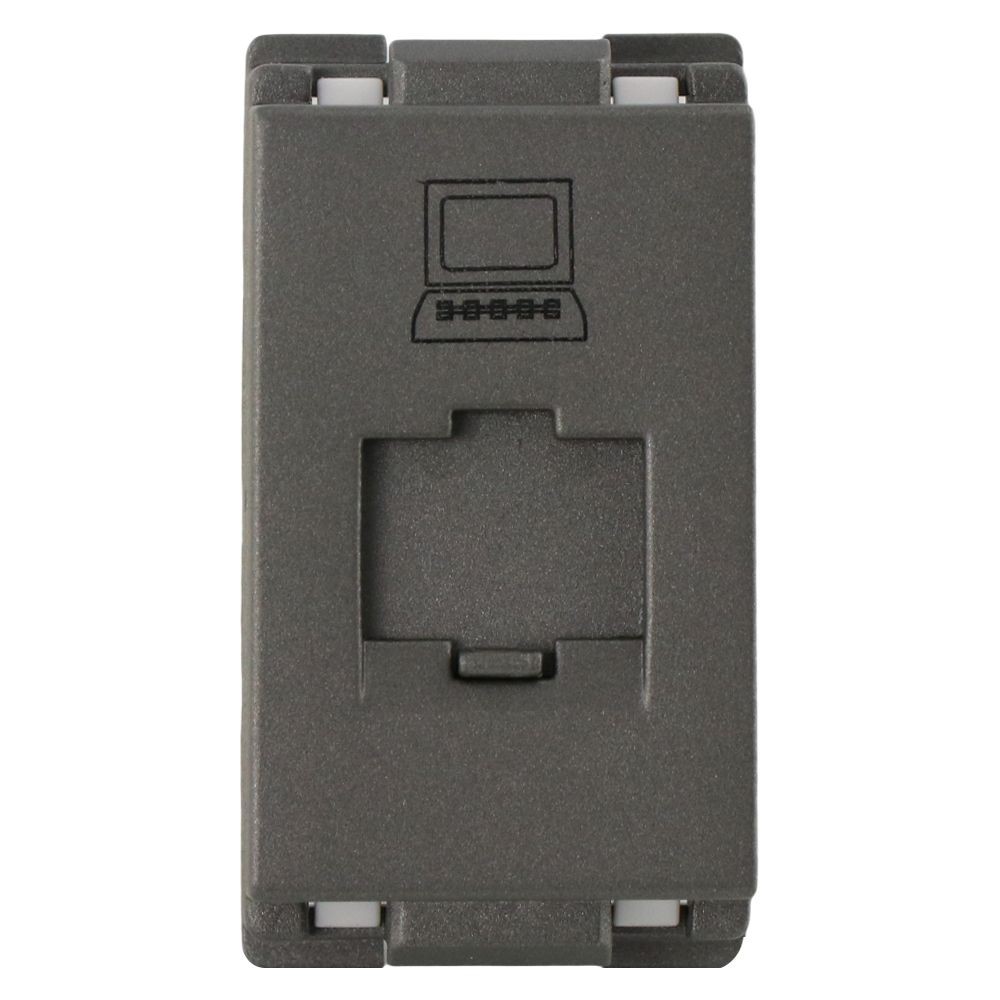 เต้ารับหัวสายแลน HACO TJ-W8211PC-MSB CAT6 สี MATT GREY COMPUTER SOCKETS เต้ารับสายไฟ