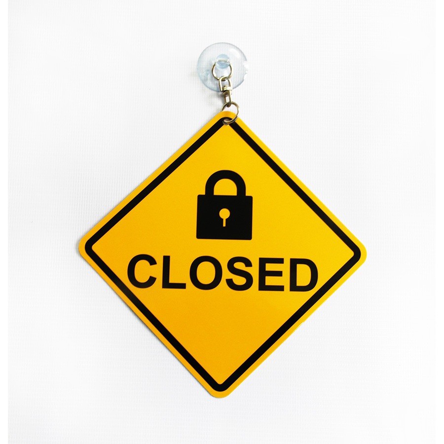 MB-101 ป้ายข้อความสัญลักษณ์ OPEN-CLOSED ขนาด12*12ซม